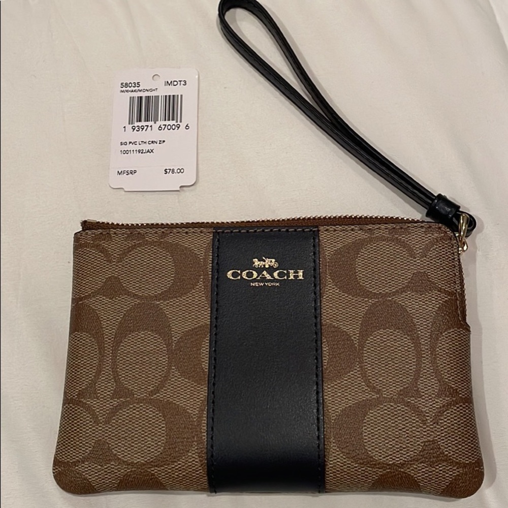 Coach Corner Wristlet